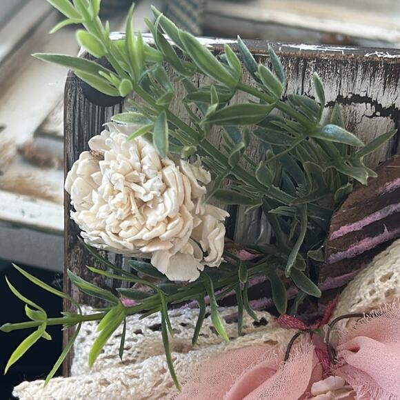 Handmade French Country Wall Hanging- Shelf Sitter Home Decor Piece - Picture 3 of 11